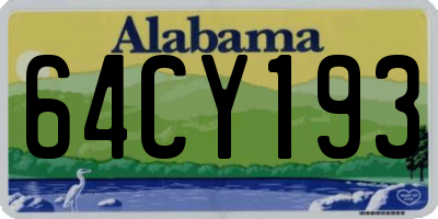 AL license plate 64CY193