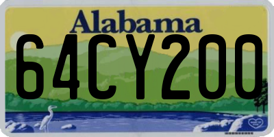 AL license plate 64CY200