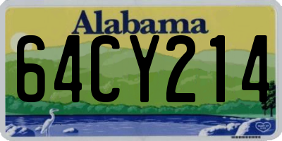 AL license plate 64CY214