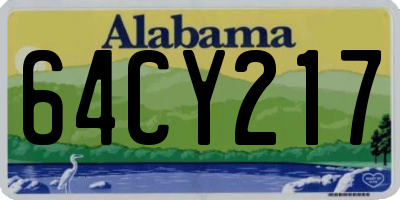 AL license plate 64CY217