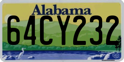 AL license plate 64CY232
