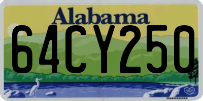 AL license plate 64CY250
