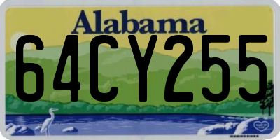 AL license plate 64CY255