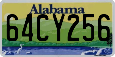 AL license plate 64CY256