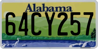 AL license plate 64CY257