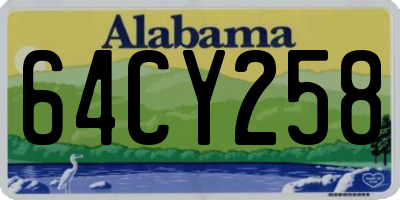 AL license plate 64CY258