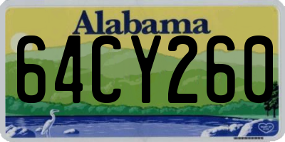 AL license plate 64CY260