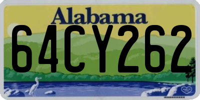 AL license plate 64CY262