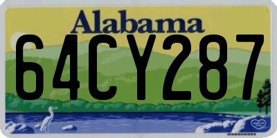 AL license plate 64CY287