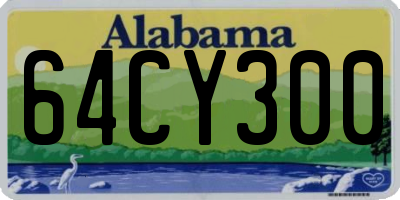 AL license plate 64CY300