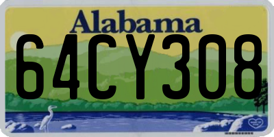 AL license plate 64CY308