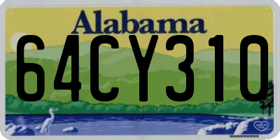 AL license plate 64CY310