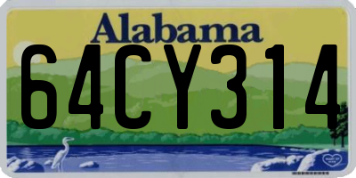 AL license plate 64CY314