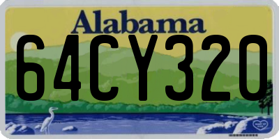 AL license plate 64CY320