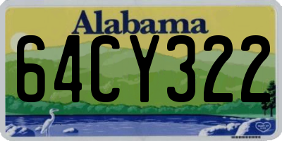 AL license plate 64CY322