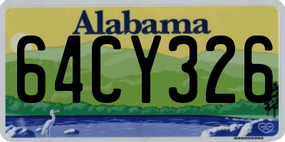 AL license plate 64CY326