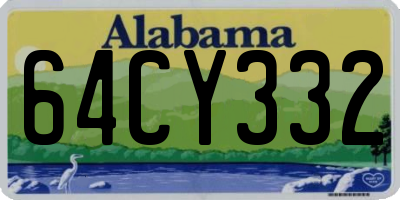 AL license plate 64CY332