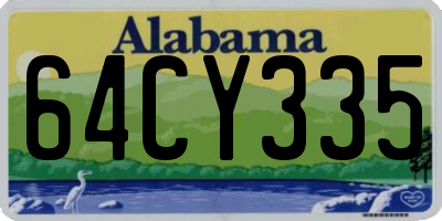 AL license plate 64CY335
