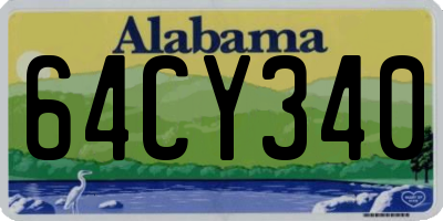 AL license plate 64CY340