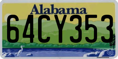 AL license plate 64CY353