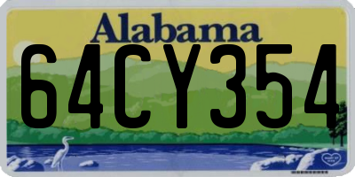 AL license plate 64CY354