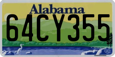 AL license plate 64CY355