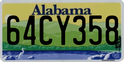 AL license plate 64CY358