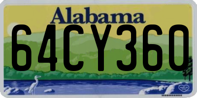 AL license plate 64CY360