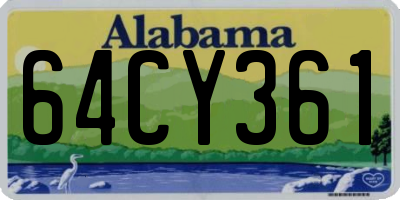 AL license plate 64CY361