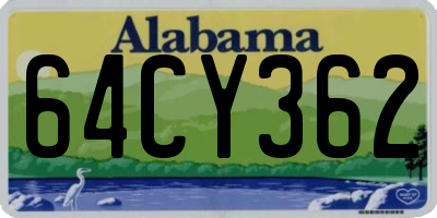 AL license plate 64CY362