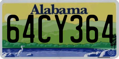 AL license plate 64CY364