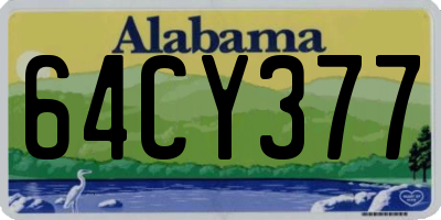 AL license plate 64CY377