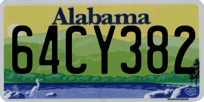 AL license plate 64CY382