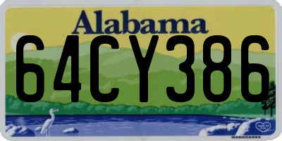 AL license plate 64CY386