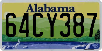 AL license plate 64CY387