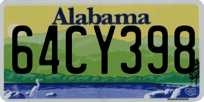 AL license plate 64CY398