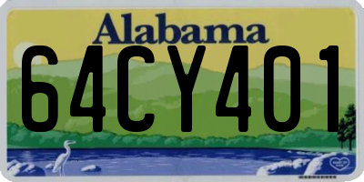 AL license plate 64CY401