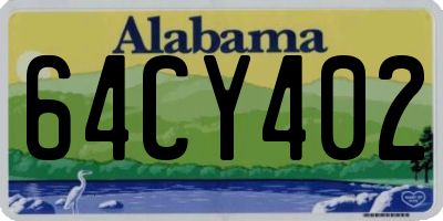 AL license plate 64CY402