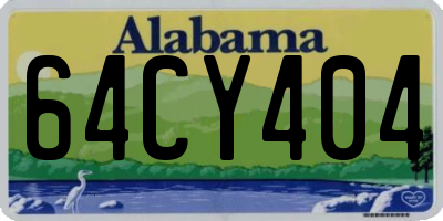 AL license plate 64CY404