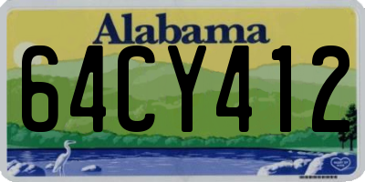 AL license plate 64CY412