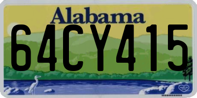 AL license plate 64CY415