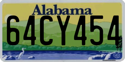 AL license plate 64CY454
