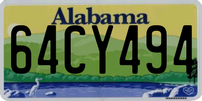 AL license plate 64CY494
