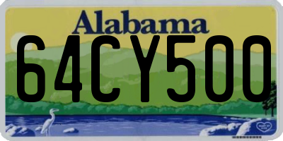 AL license plate 64CY500