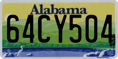 AL license plate 64CY504