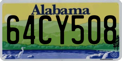 AL license plate 64CY508