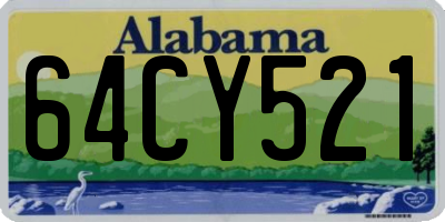 AL license plate 64CY521