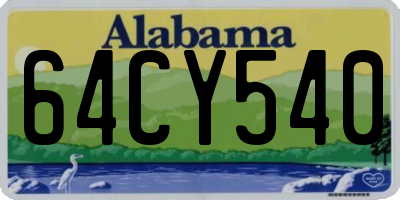 AL license plate 64CY540
