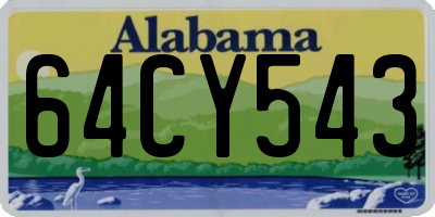AL license plate 64CY543