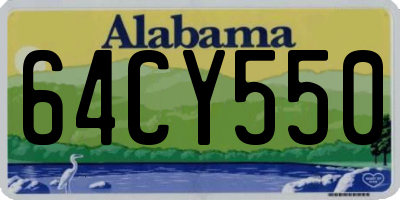 AL license plate 64CY550